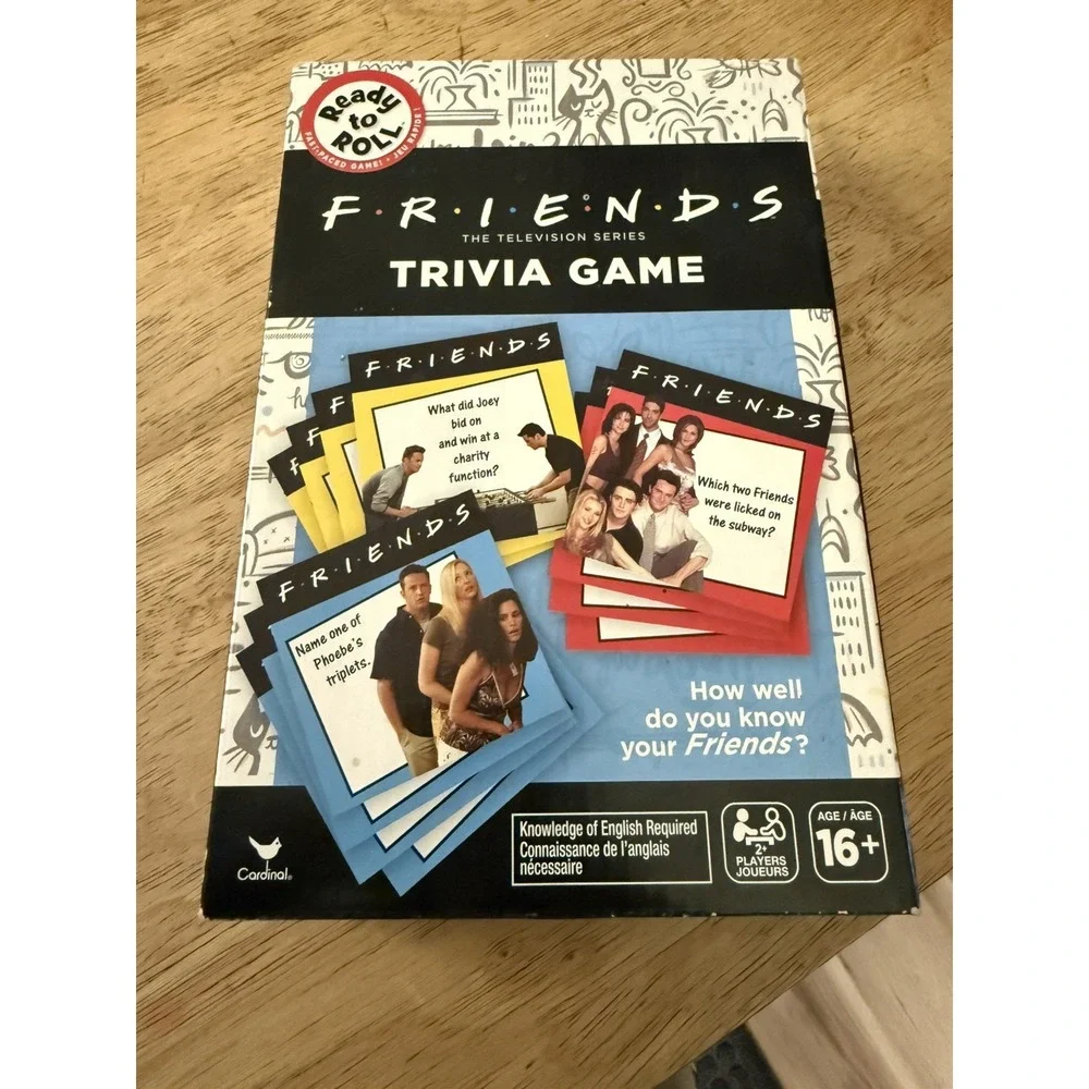 FRIENDS THE TELEVISION SERIES TRIVIA GAME AGES 16+